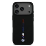 bmw magsafe liquid silicone case with printed tricolor for iphone 18 pro max black on black iPhone