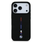 bmw magsafe liquid silicone case with printed tricolor for iphone 18 pro max black on glacier iPhone