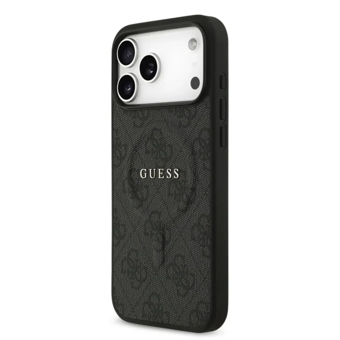 Guess iPhone 17 Pro Max Back cover case - Magsafe PU Leather - 4G Classic Logo - Black - Image 4