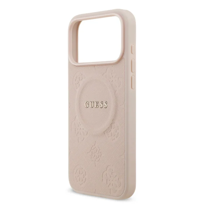 Guess iPhone 17 Pro Max Back cover case - Magsafe PU Leather - Peony Hot Stamp - Pink - Image 5