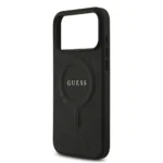 Guess iPhone 17 Pro Max Back cover case - Magsafe PU Leather - Peony Hot Stamp - Black - Image 5