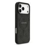 Guess iPhone 17 Pro Max Back cover case - Magsafe PU Leather - 4G Classic Logo - Black - Image 2