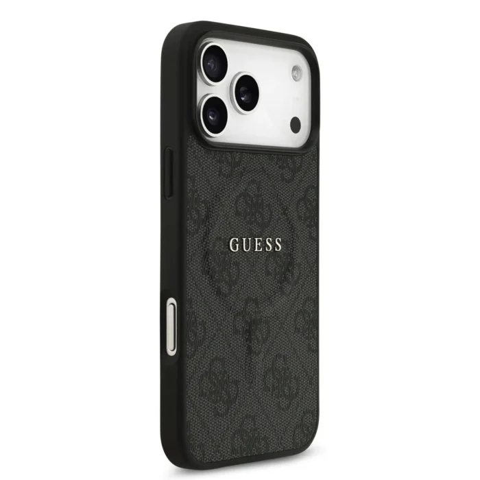 Guess iPhone 17 Pro Max Back cover case - Magsafe PU Leather - 4G Classic Logo - Black - Image 2