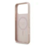 Guess iPhone 17 Pro Max Back cover case - Magsafe PU Leather - Peony Hot Stamp - Pink - Image 6