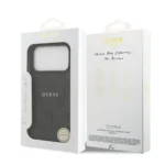 Guess iPhone 17 Pro Max Back cover case - Magsafe PU Leather - 4G Classic Logo - Black - Image 8