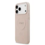 Guess iPhone 17 Pro Max Back cover case - Magsafe PU Leather - Peony Hot Stamp - Pink - Image 4