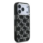 Karl lagerfeld Case for iPhone 17 Pro Max Back - MagSafe - IML Repeated monogram Electroplated - Black - Image 2