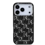 Karl lagerfeld Case for iPhone 17 Pro Max Back - MagSafe - IML Repeated monogram Electroplated - Black