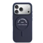 Karl Lagerfeld iPhone 17 Pro Max PU Leather Back cover case - MagSafe - Karl RSG Logo - Navy