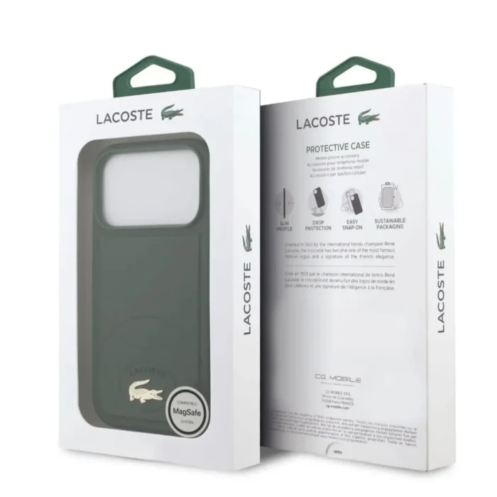 Lacoste iPhone 17 Pro Max Back cover case - MagSafe - Bliss Design - Green - Image 8