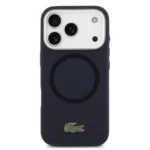Lacoste iPhone 17 Pro Max Back cover coque - MagSafe - Metal Logo - Navy