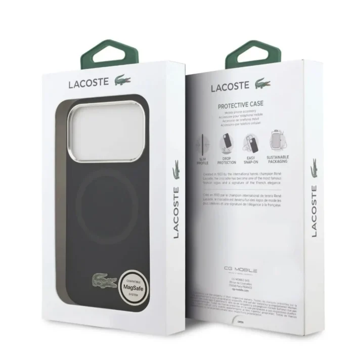 Lacoste iPhone 17 Pro Max Back cover coque - MagSafe - Metal Logo - Navy - Image 8