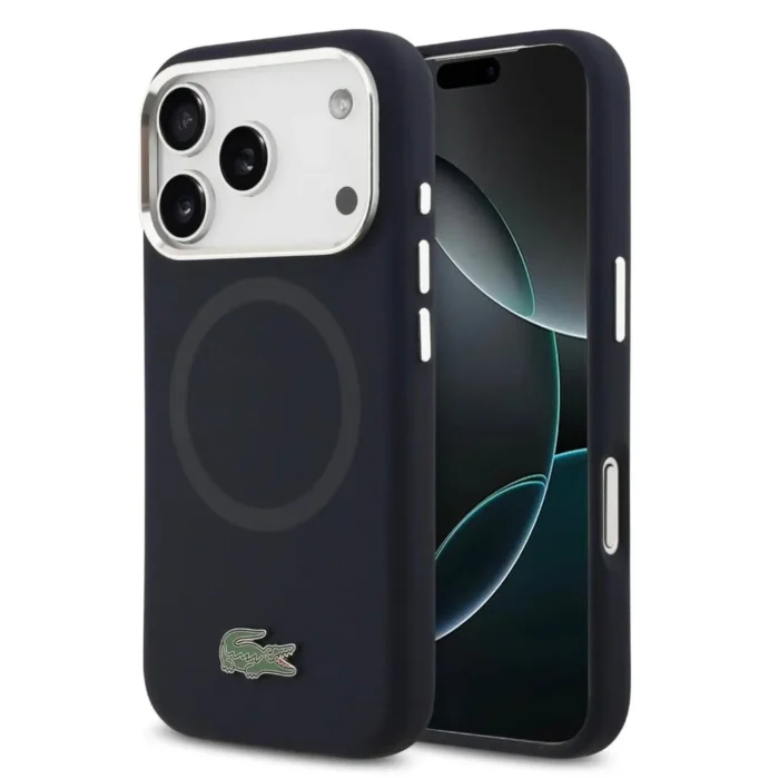 Lacoste iPhone 17 Pro Max Back cover coque - MagSafe - Metal Logo - Navy - Image 3