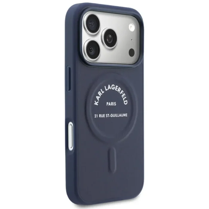 Karl Lagerfeld iPhone 17 Pro Max PU Leather Back cover case - MagSafe - Karl RSG Logo - Navy - Image 2