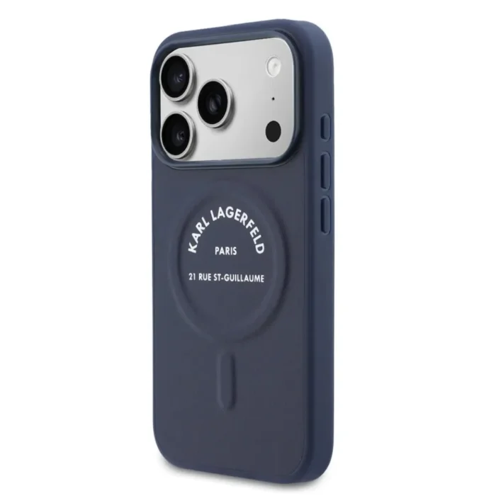 Karl Lagerfeld iPhone 17 Pro Max PU Leather Back cover case - MagSafe - Karl RSG Logo - Navy - Image 4