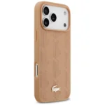 Lacoste iPhone 17 Pro Max Case Cover MagSafe Monogram Gold Metal Logo - Rose - Image 2