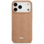 Lacoste iPhone 17 Pro Max Case Cover MagSafe Monogram Gold Metal Logo - Rose