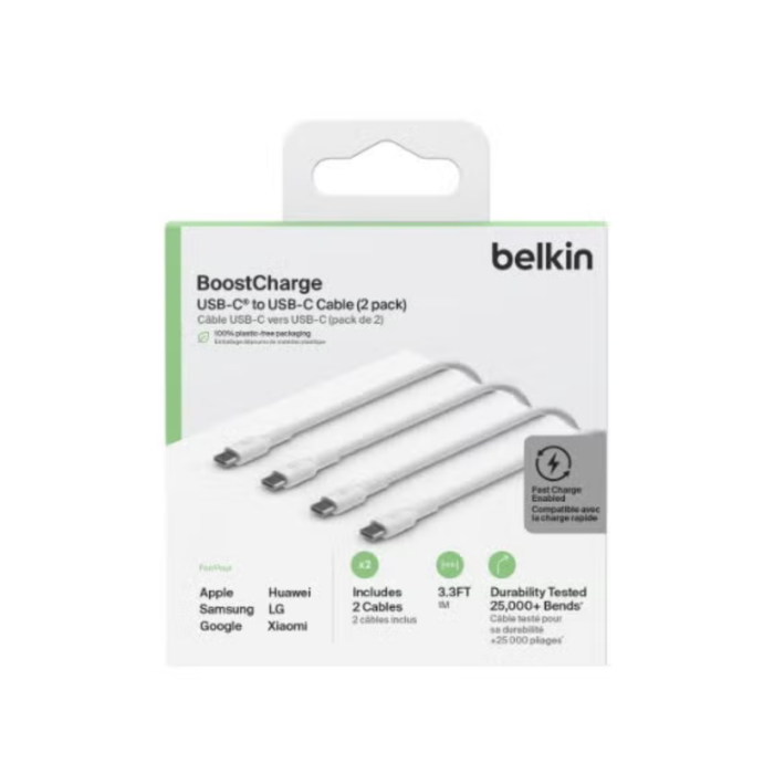 Belkin Boost Charge USB-C to USB-C Fast Cable 1M 2-P - Image 4