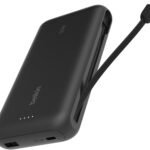 Belkin BoostCharge 20K External Battery, Fast Charge and Built-in Cable (PD 30W), Power Bank, USB-C Black