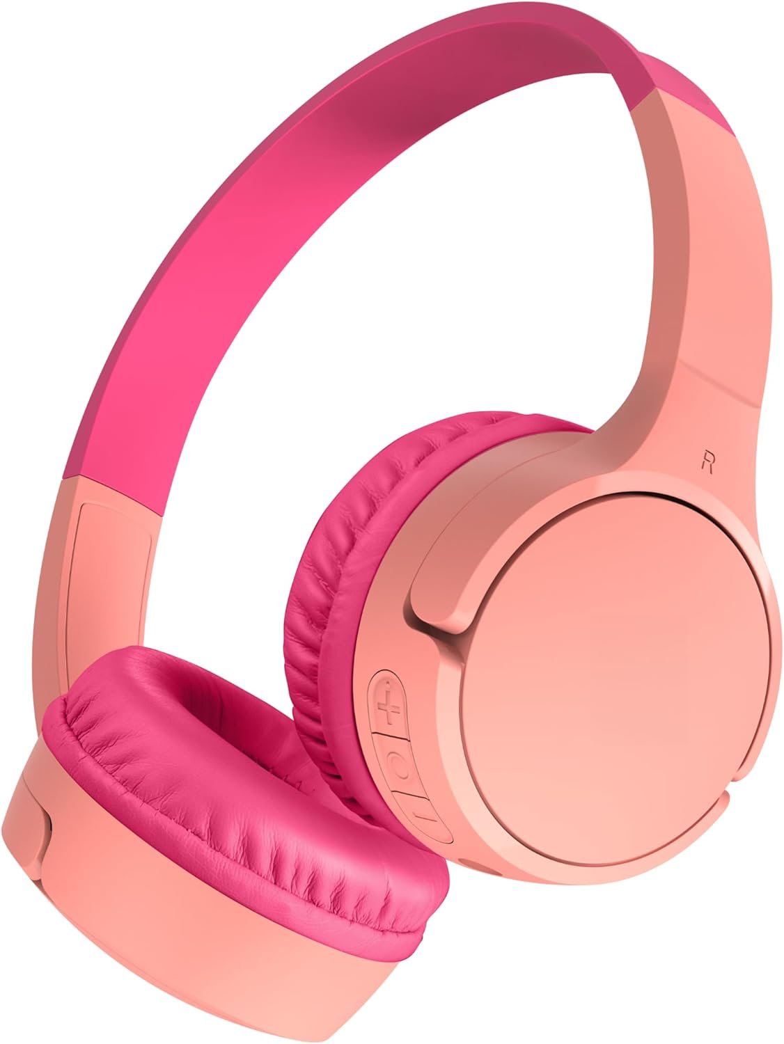 615sg4tMnpL._AC_SL1500_ Belkin SoundForm Kids On Ear Wireless Headphones (with Built in Microphone, Girls and Boys For Online Learning, School, Travel, Compatible with iPhones, iPads, Galaxy and more) - Pink - Image 1