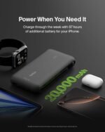 Belkin BoostCharge 20K External Battery, Fast Charge and Built-in Cable (PD 30W), Power Bank, USB-C Black - Image 5