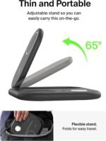 Belkin MagSafe Charger, BoostCharge 3-in-1 Qi2 Magnetic Foldable Charger 15W Fast Charger for Apple iPhone15, Apple Watch, AirPods with Non-Slip Base, Power Supply Module - Black - Image 4