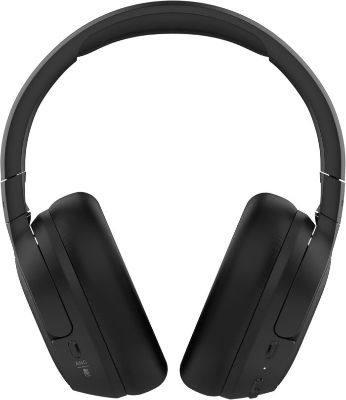 Belkin SoundForm Isolate Noise-Cancelling Wireless Headphones, over ear headphones with mic, Bluetooth headphones with 60H playtime, deep bass, CloudCushion ear cups for travel, home, office - Black - Image 4