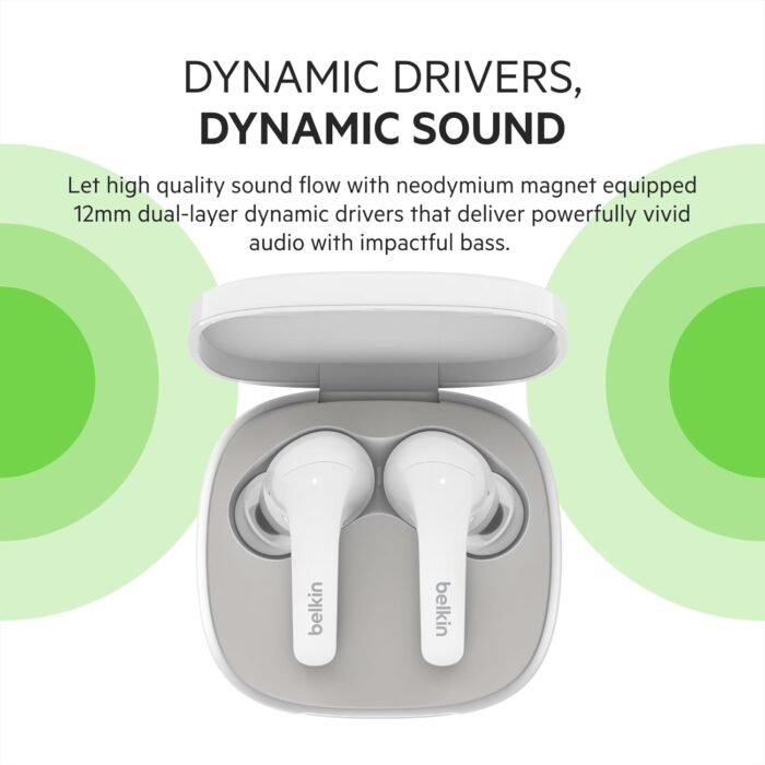 Belkin SOUNDFORM RHYTHM Wireless Earbuds White - Image 3