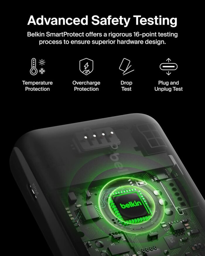 Belkin BOOSTCHARGE 25W Wall Charger + 5000mAh Power Bank – Black - Image 4