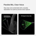 Belkin SoundForm Adapt Wireless Over-Ear Headset, Headphones for Work, Play, Gaming, & Travel with Built-In Boom Microphone  Black - Image 3