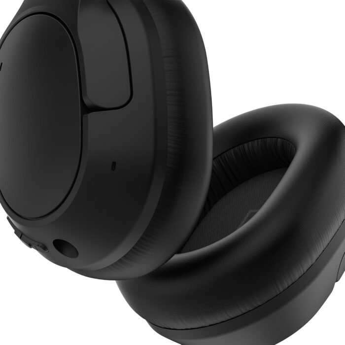 Belkin SoundForm Isolate Noise-Cancelling Wireless Headphones, over ear headphones with mic, Bluetooth headphones with 60H playtime, deep bass, CloudCushion ear cups for travel, home, office - Black - Image 6
