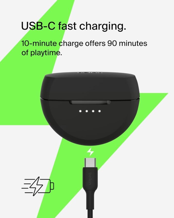Belkin SOUNDFORM RHYTHM Wireless Earbuds Black - Image 6
