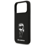 Karl Lagerfeld Liquid Silicone Case Karl Sketch for iPhone 17 Pro Max - Black - Image 6