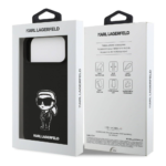 Karl Lagerfeld Liquid Silicone Case Karl Sketch for iPhone 17 Pro Max - Black - Image 8