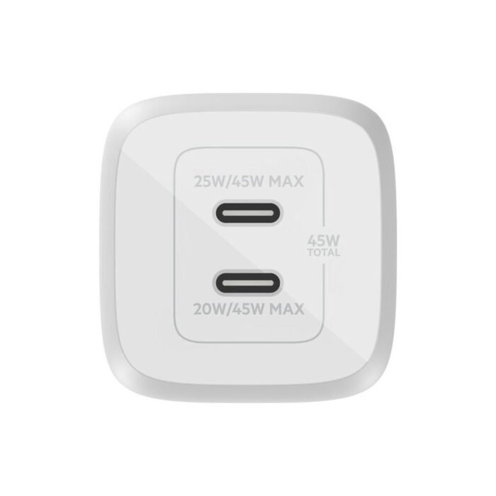 Belkin Wall Charger USB-C GAN 45W PPS - White - Image 5