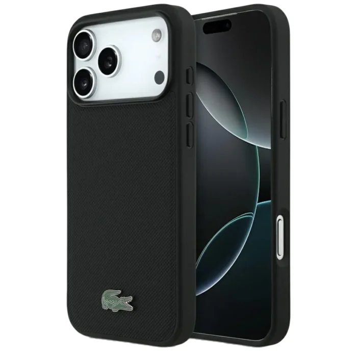 Lacoste iPhone 17 Pro Max Case Petit Pique Lacquer MagSafe - Black - Image 3