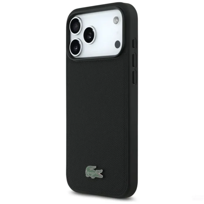 Lacoste iPhone 17 Pro Max Case Petit Pique Lacquer MagSafe - Black - Image 4