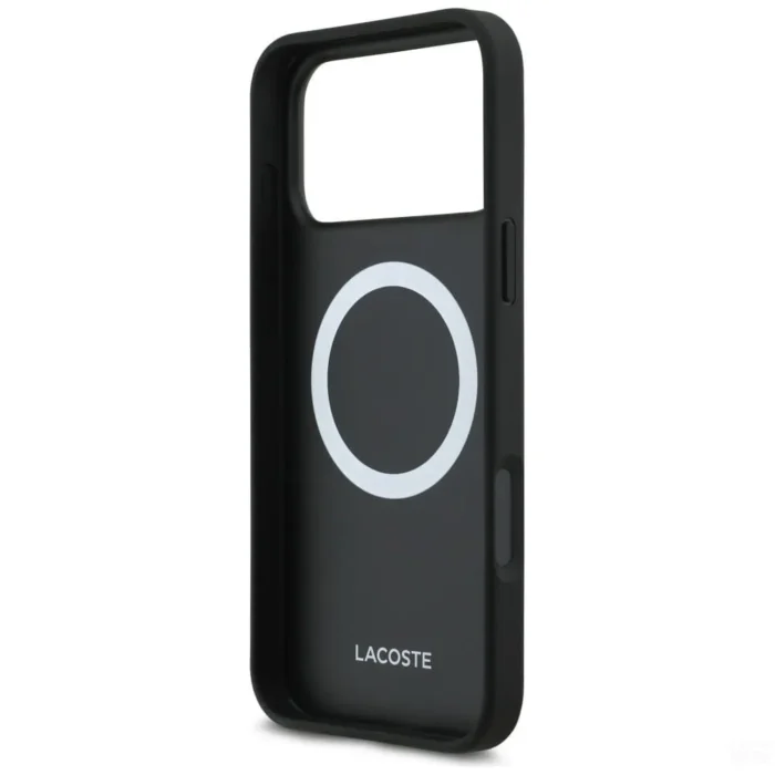 Lacoste iPhone 17 Pro Max Case Petit Pique Lacquer MagSafe - Black - Image 7