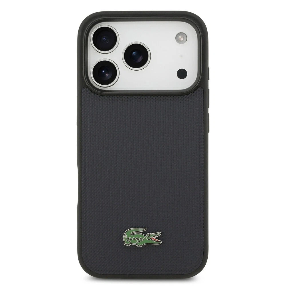pique navy Lacoste iPhone 17 Pro Max Case Petit Pique Lacquer MagSafe - Navy - Image 1