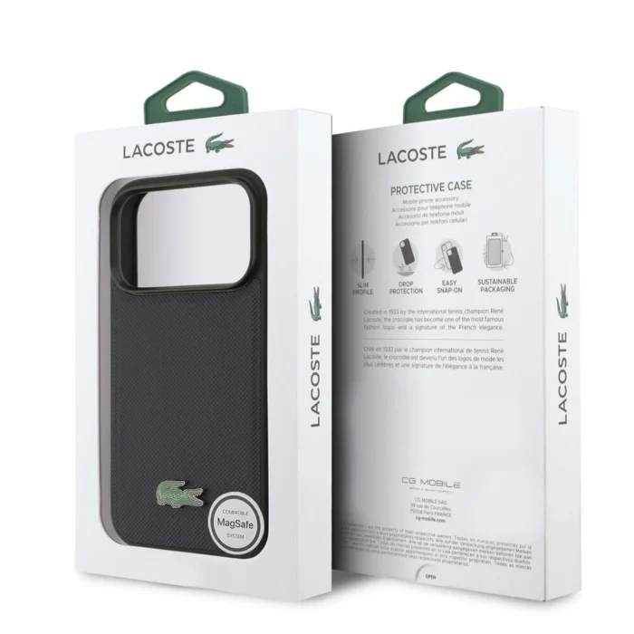 Lacoste iPhone 17 Pro Max Case Petit Pique Lacquer MagSafe - Navy - Image 8