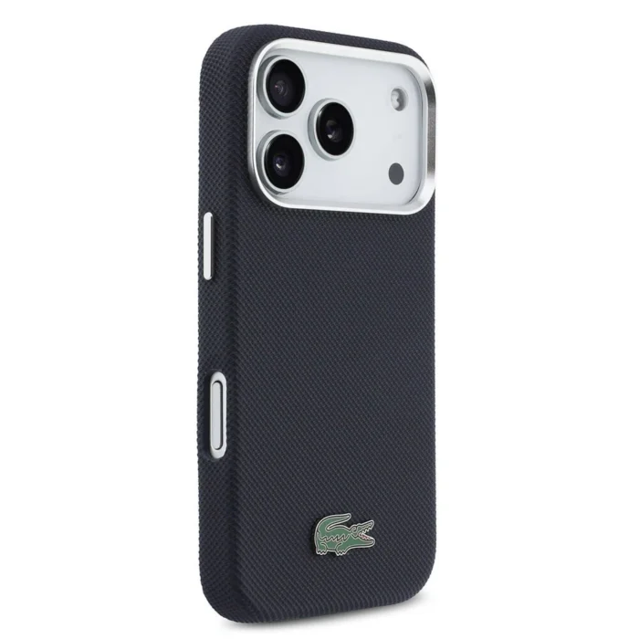 Lacoste iPhone 17 Pro Max Hülle Case Cover MagSafe Iconic Petit Pique Metal Logo - Navy - Image 2