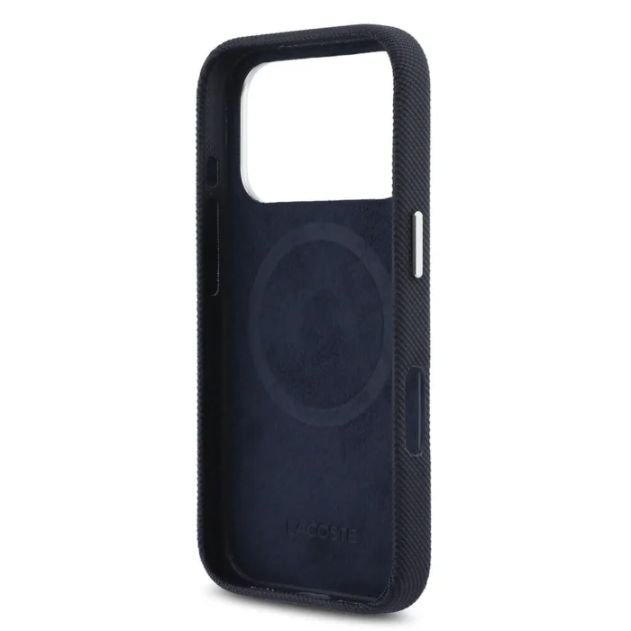 Lacoste iPhone 17 Pro Max Hülle Case Cover MagSafe Iconic Petit Pique Metal Logo - Navy - Image 7