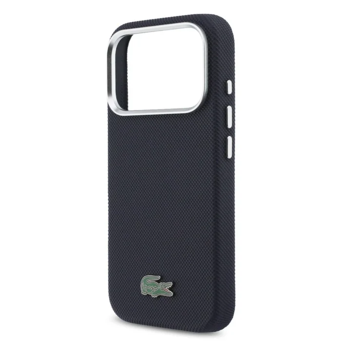 Lacoste iPhone 17 Pro Max Hülle Case Cover MagSafe Iconic Petit Pique Metal Logo - Navy - Image 6