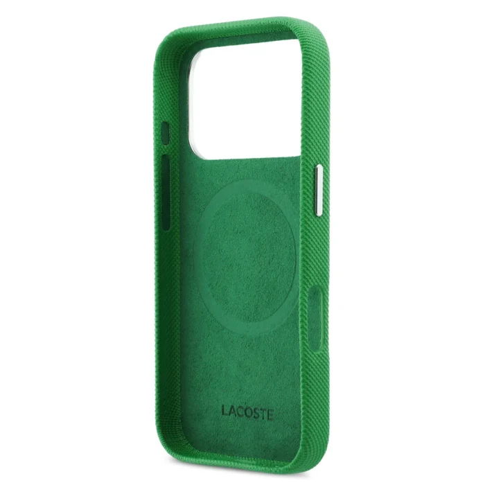 Lacoste iPhone 17 Pro Max Hülle Case Cover MagSafe Iconic Petit Pique Metal Logo - Green - Image 5