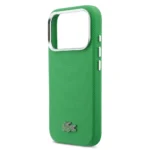 Lacoste iPhone 17 Pro Max Hülle Case Cover MagSafe Iconic Petit Pique Metal Logo - Green - Image 6