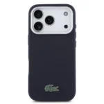 Lacoste iPhone 17 Pro Max Hülle Case Cover MagSafe Iconic Petit Pique Metal Logo - Navy