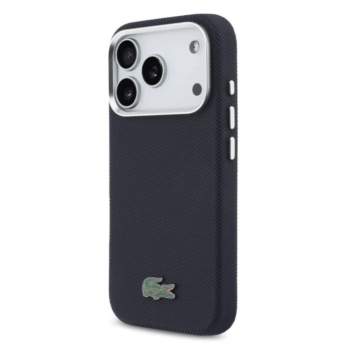 Lacoste iPhone 17 Pro Max Hülle Case Cover MagSafe Iconic Petit Pique Metal Logo - Navy - Image 4