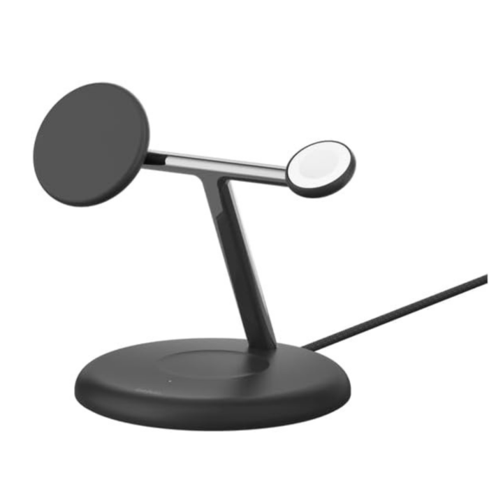 Belkin Boost Charge Pro 3-in-1 Wireless Charging Stand 15W with MagSafe - Black - Image 2