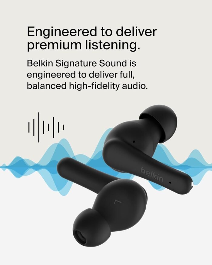 Belkin SOUNDFORM RHYTHM Wireless Earbuds Black - Image 3