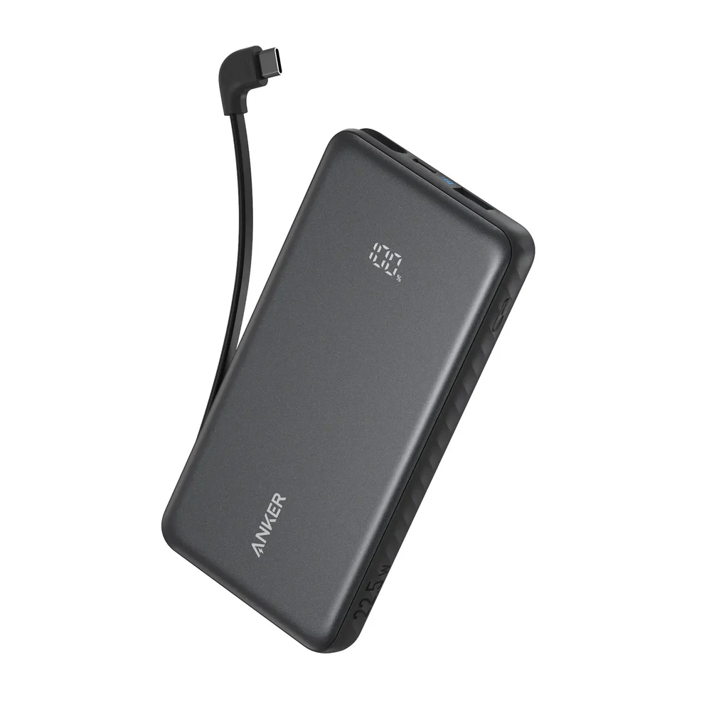 1-anker-zolo-power-bank-10000mah-225w-built-in-usb-c-cabl-black-a110dh11 Anker Zolo Power Bank 20,000mAH 22.5W Built-In USB-C Cable - Black - (Etisal) - Image 1